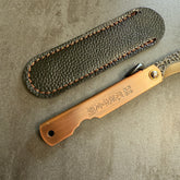 Coltello da tasca - Modello Higonokami Bronzo - 16,5cm - Martellato